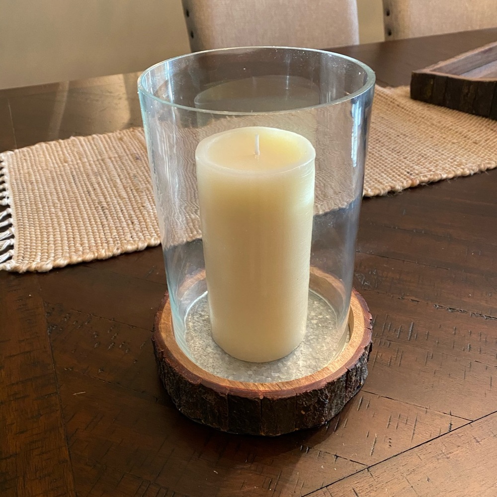Pier 1 imports candle pillar with candle home decor